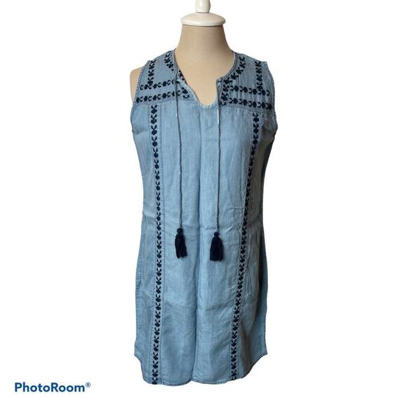 Paparazzi Light Blue Denim Sleeveless Dress Size M - Picture 1 of 6